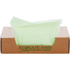 Stout EcoSafe-6400 Bags, Green, 32 Gallon, 50 ct