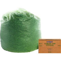 Stout EcoSafe-6400 Bags, Green, 64 Gallon, 30 ct