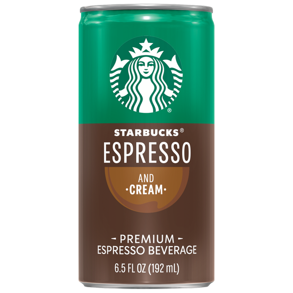 Starbucks Premium Espresso Beverage, Espresso and Cream, 6.5 fl oz, 12 ct