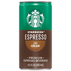 Starbucks Premium Espresso Beverage, Espresso and Cream, 6.5 fl oz, 12 ct