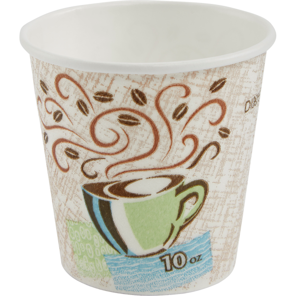 Dixie PerfecTouch Insulated Paper Hot Cups, Coffee Haze, 10 oz, 500 ct