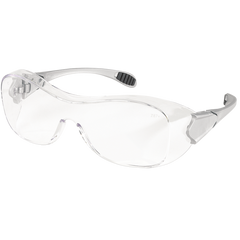 MCR Safety Over-The-Glasses Safety Glasses, Clear Lens, Gray Frame