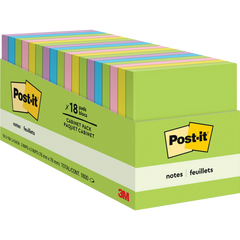 Post-it Notes Cabinet Pack, 3" x 3", Floral Fantasy Collection, 100 Sheets, 18 Pads