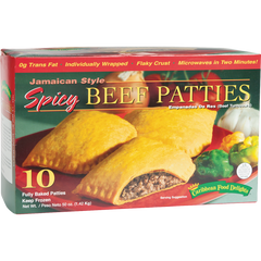 Caribbean Food Delights Jamaican Style Spicy Beef Patties, 5 oz, 10 ct