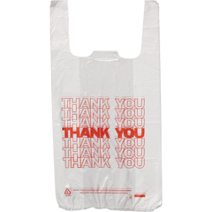 Duro Bag Plas-T-Sak Thank You Bags, Small, White, 1600 ct