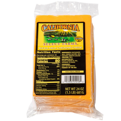 CA Select Farms Mild Cheddar Cheese, 30 Slices, 1.5 lbs