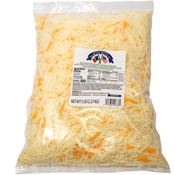 North Beach 3 Cheese Blend, Shredded, 5 lbs