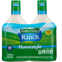 Hidden Valley Ranch Homestyle Dressing and Topping, 40 fl oz, 2 ct