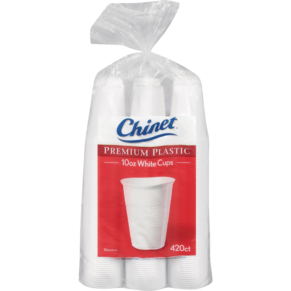 Chinet Premium Plastic Cold Cups, 10 oz, 420 ct