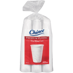 Chinet Premium Plastic Cold Cups, 10 oz, 420 ct