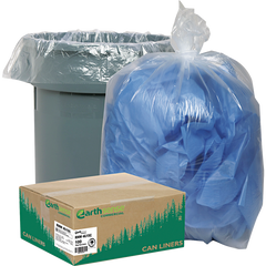 Earthsense Recycled Can Liners, Clear, 40-45 Gallon, 100 ct