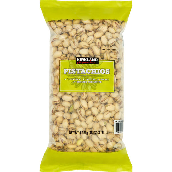 Kirkland Signature California In-Shell Pistachios, Roasted & Salted, 3 lbs