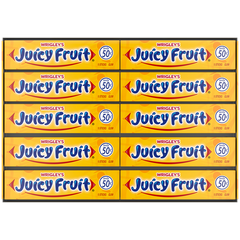 Wrigley's Juicy Fruit Chewing Gum, Original 50 Cent, 5 sticks, 40 ct