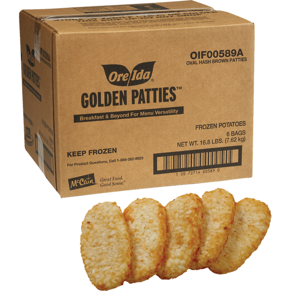 Ore-Ida Golden Hash Brown Patties, 2.8 lbs, 6 ct