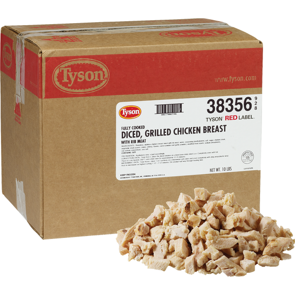 Tyson Red Label Diced Chicken Breast, 10 lbs