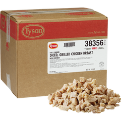 Tyson Red Label Diced Chicken Breast, 10 lbs