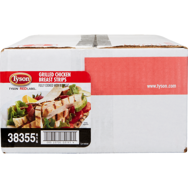 Tyson Red Label Grilled Chicken Breast Strips with Rib Meat, 10 lbs