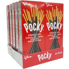 Glico Pocky Cream Covered Biscuit Sticks, Chocolate, 1.41 oz, 10 ct