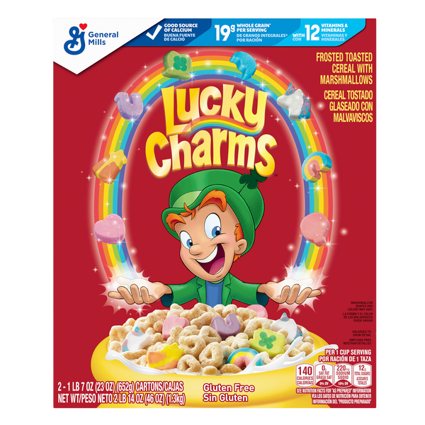 General Mills Lucky Charms Cereal, 23 oz, 2 ct