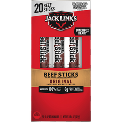 Jack Link's Beef Sticks, Original, 0.92 oz, 20 ct