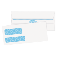 Quality Park #9 Double Window Security Envelope, 24 lb, White, 500 ct