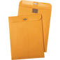 Quality Park Postage Cost Reducing ClearClasp Envelope, Kraft, 9" x 12", 100 ct