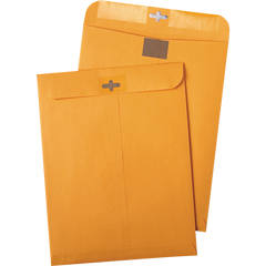 Quality Park Postage Cost Reducing ClearClasp Envelope, Kraft, 9" x 12", 100 ct