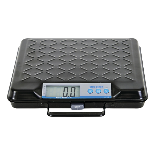 Brecknell Portable Electronic Utility Bench Scale, 100 lb Capacity, Black