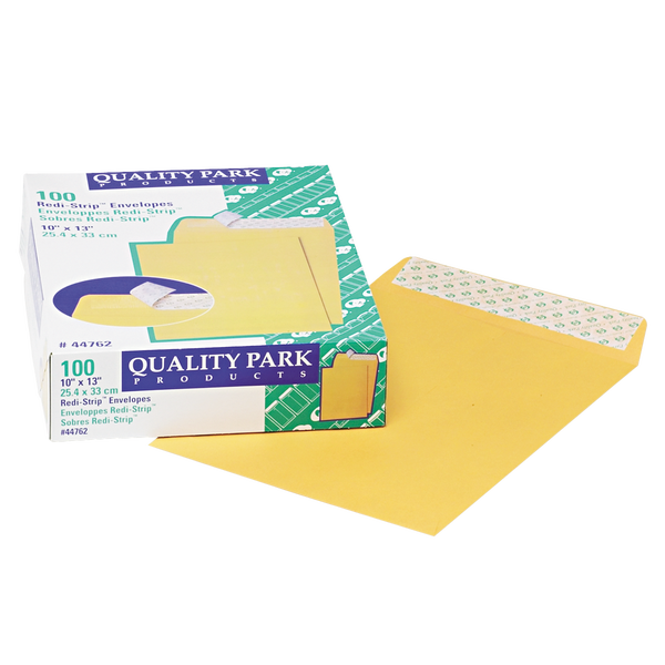 Quality Park #97 Catalog Envelope, 10"W x 13"L, 28 lb, Light Brown, 100 ct