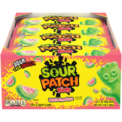 SOUR PATCH KIDS, Soft & Chewy Candy, Watermelon, 2 oz, 24 ct