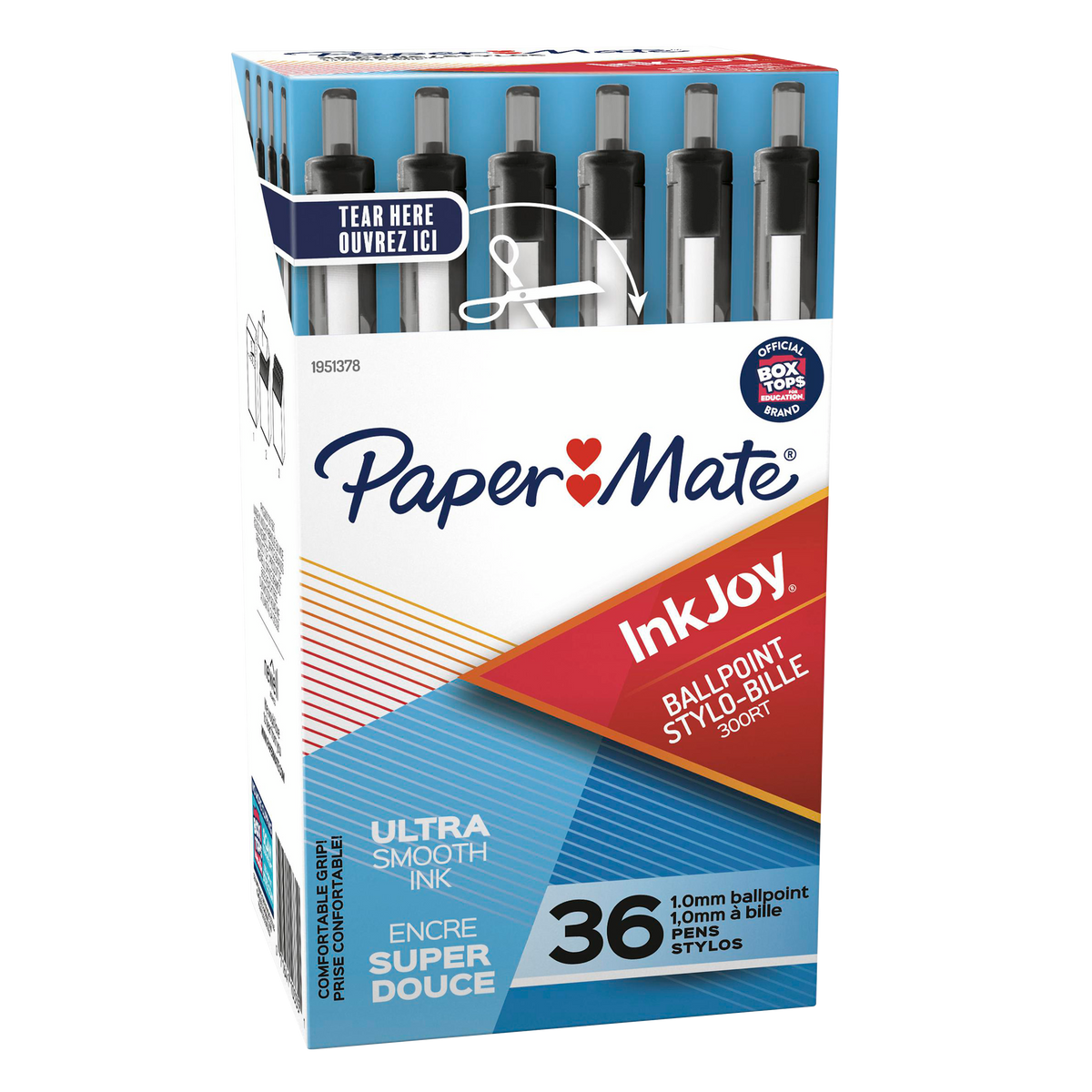 Paper Mate InkJoy 300RT Retractable Ballpoint Pen, Medium Point 1.0mm, Black Ink, 36 ct