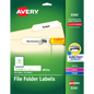 Avery File Folder Labels with Sure Feed, Laser/Inkjet, White, 2/3" x 3-7/16", 750 Labels