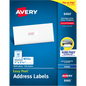 Avery Easy Peel Address Labels with Sure Feed, Inkjet, White, 1" x 2-5/8", 3000 Labels