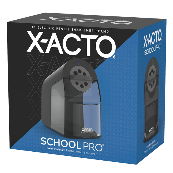 X-ACTO School Pro Electric Pencil Sharpener, Six Size Dial, Blue