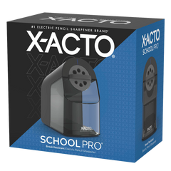 X-ACTO School Pro Electric Pencil Sharpener, Six Size Dial, Blue