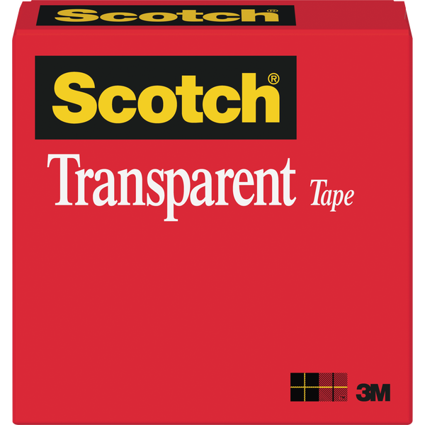 Scotch Transparent Tape Refill, 1/2" x 1296", Clear