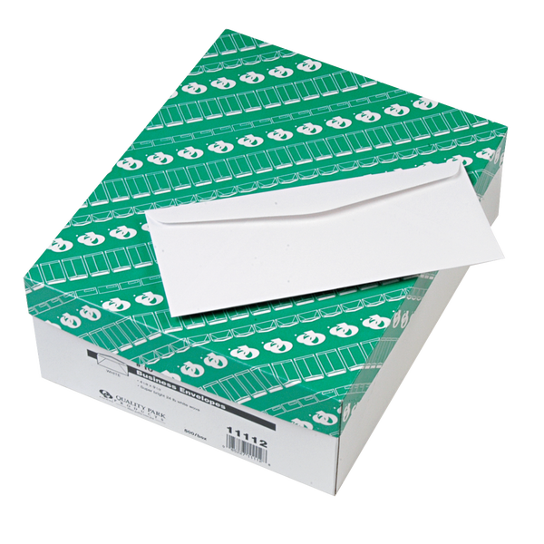 Quality Park #10 Business Envelope, 24 lb, White, 500 ct