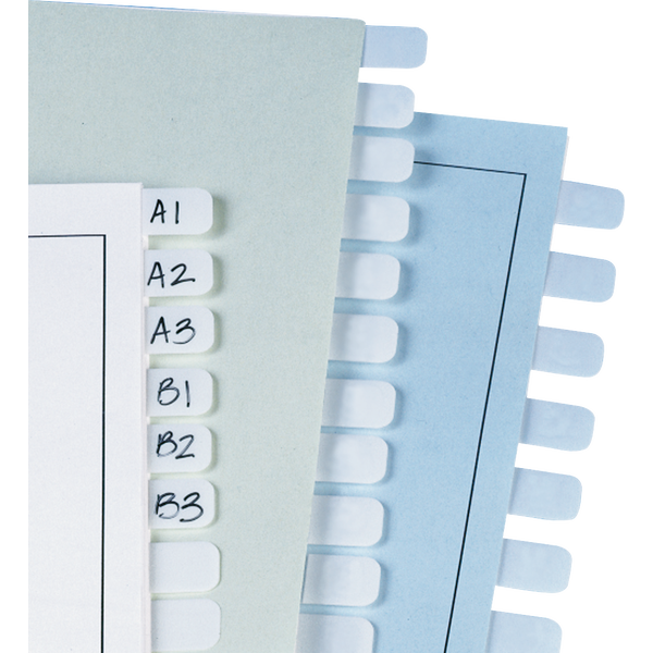 Redi-Tag Write-On Index Tabs, Permanent, 7/16" x 1", White, 104 ct