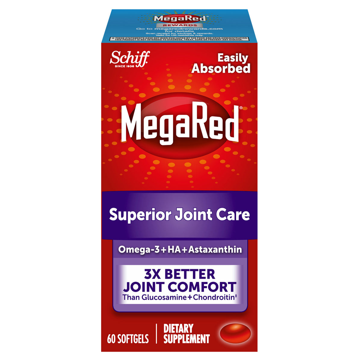 Schiff MegaRed Superior Joint Care, 60 Softgels