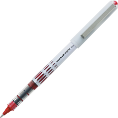 uni-ball Vision Rollerball Stick Pen, Fine Point 0.7mm, Red Ink, 12 ct