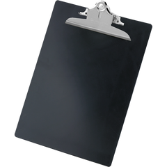 Saunders Recycled Plastic Clipboard, Black, 9"W x 13-1/4"L