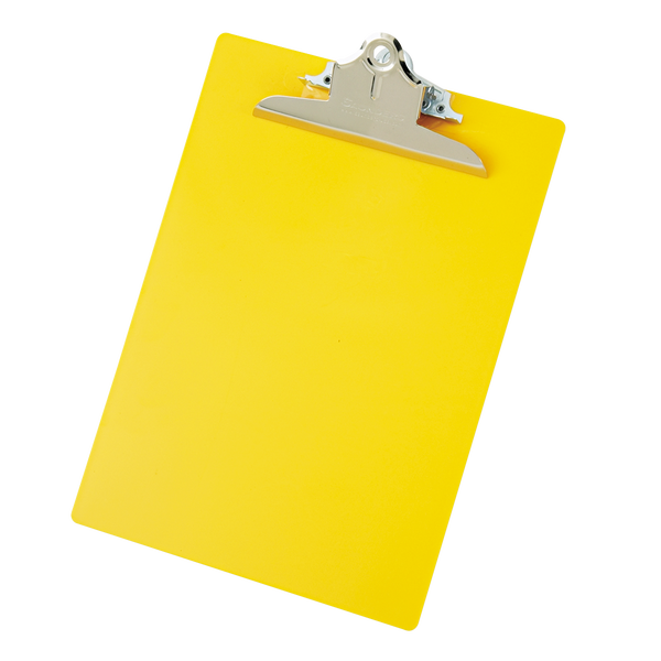 Saunders Recycled Plastic Clipboard, Yellow, 9"W x 13-1/4"L