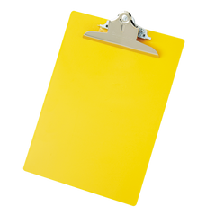 Saunders Recycled Plastic Clipboard, Yellow, 9"W x 13-1/4"L