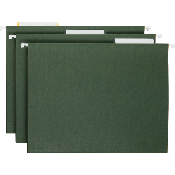 Smead Hanging Folder, 1/3-Cut Adjustable Tab, Letter, Standard Green, 25 ct