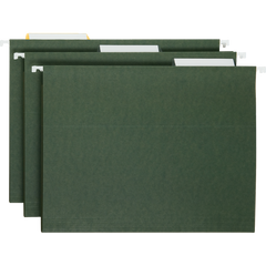 Smead Hanging Folder, 1/3-Cut Adjustable Tab, Letter, Standard Green, 25 ct