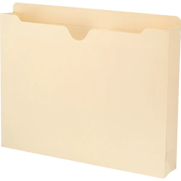 Smead File Jacket, Reinforced Straight Cut Tab, 2" Expansion, Letter, Manila, 50 ct