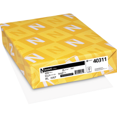 Neenah Exact Index Cardstock Paper, 94 Bright, 90 lb, White, 8-1/2" x 11", 250 Sheets