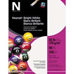 Neenah Premium Cardstock Paper, 96 Bright, 65 lb, Bright White, 8-1/2" x 11", 250 Sheets