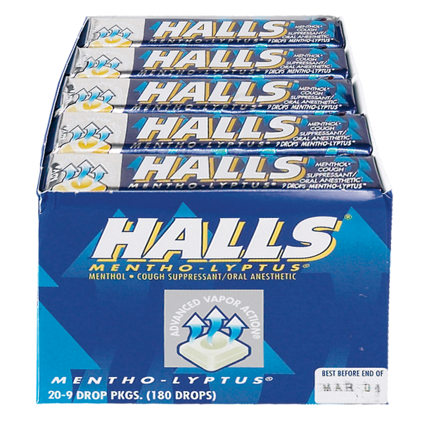 Halls Cough Drops, Mentho-Lyptus, 20 ct