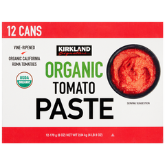 Kirkland Signature Organic Tomato Paste, 6 oz, 12 ct